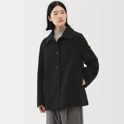 Vestes Et Manteaux^Muji Manteau court en mélange de laine mérinos pour femme