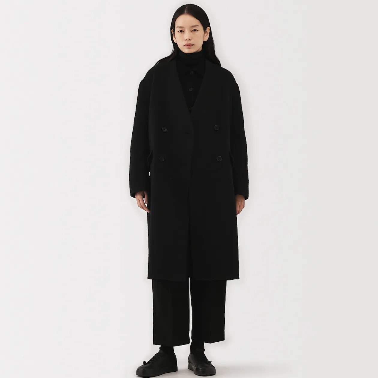 Vestes Et Manteaux^Muji Manteau croisé en cachemire recyclé pour femme