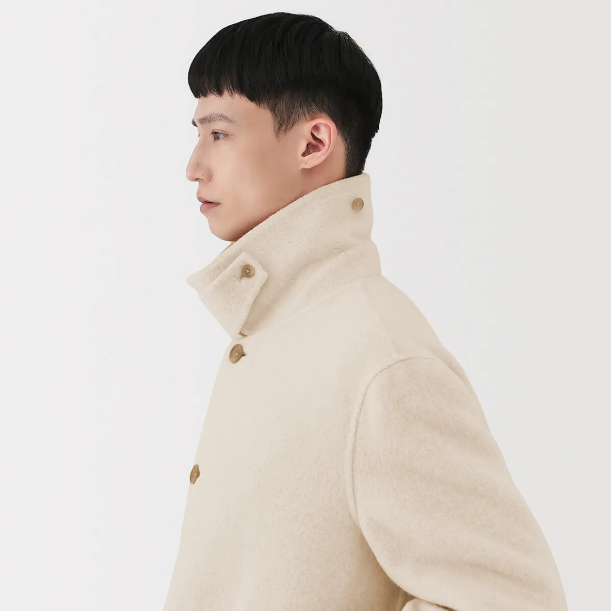 Vestes Et Manteaux^Muji Manteau droit en cachemire recyclé pour homme