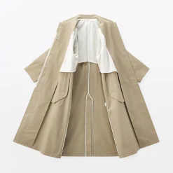 Vestes Et Manteaux^Muji Manteau droit en coton déperlant pour femme