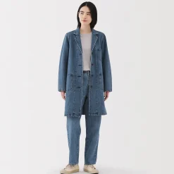 Vestes Et Manteaux^Muji Manteau en denim mélangé kapok pour femme