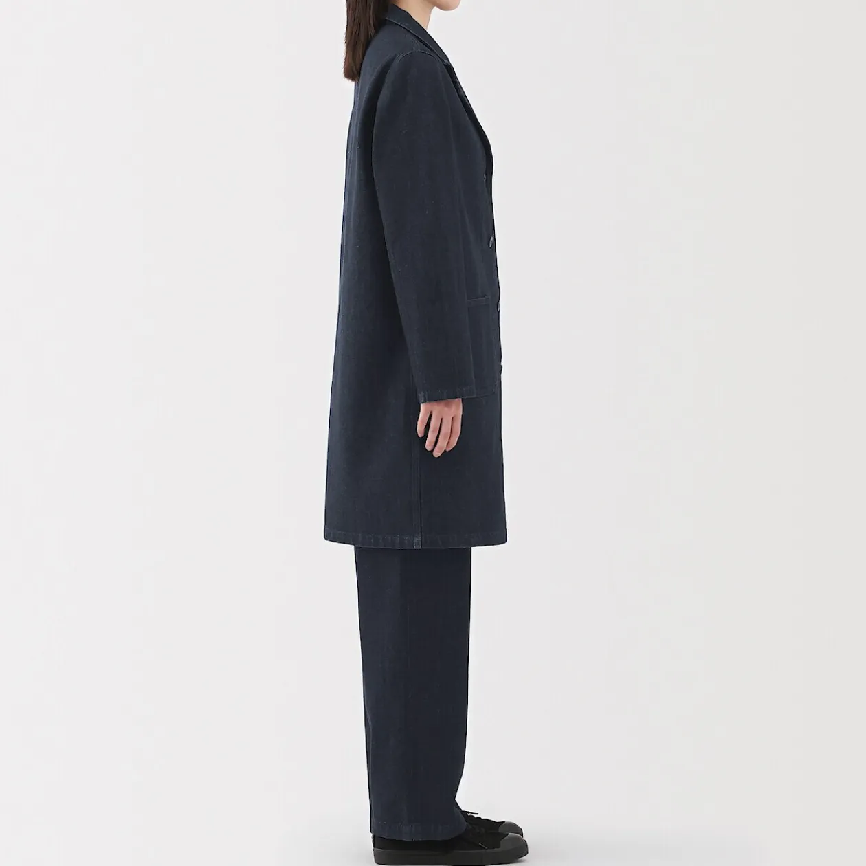 Vestes Et Manteaux^Muji Manteau en denim mélangé kapok pour femme