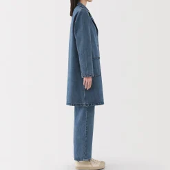 Vestes Et Manteaux^Muji Manteau en denim mélangé kapok pour femme