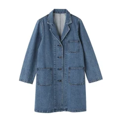 Vestes Et Manteaux^Muji Manteau en denim mélangé kapok pour femme