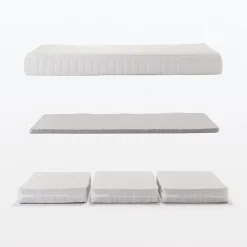 Matelas^Muji Matelas double à ressorts ensachés haute densité, facile à retourner