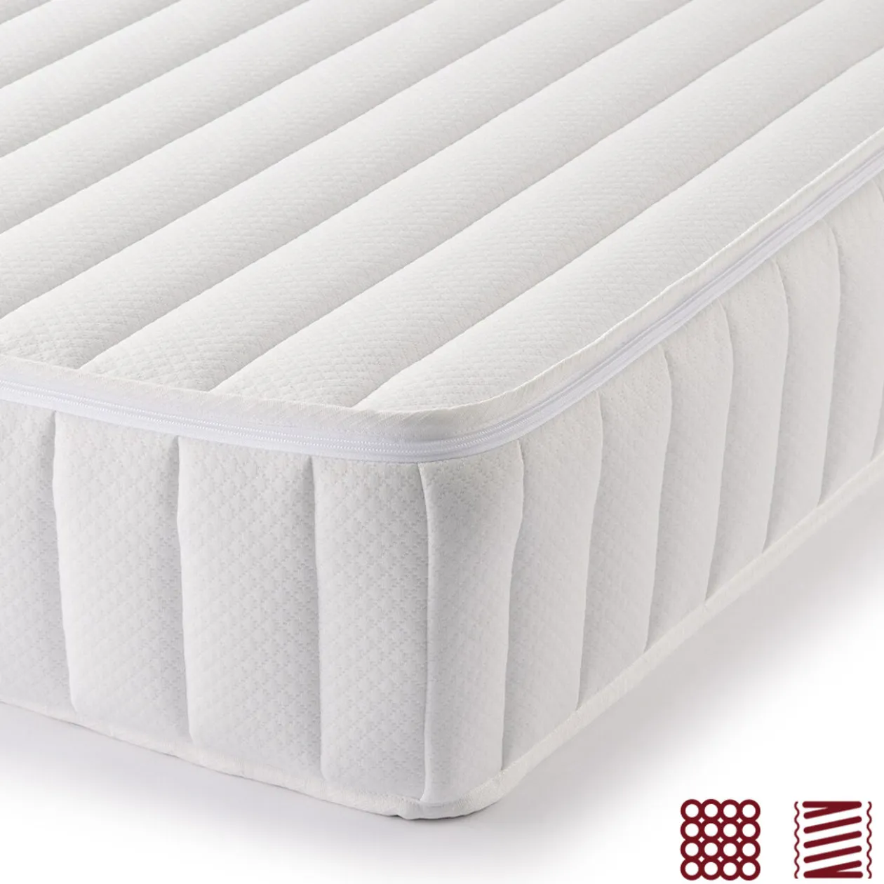 Matelas^Muji Matelas super king à ressorts ensachés standard avec support ferme
