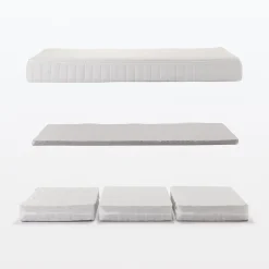 Matelas^Muji Matelas super king à ressorts ensachés haute densité, facile à retourner