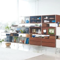 Étagères En Pin Et En Acier^Muji Montant additionnel en acier inoxydable ‐ Petit format