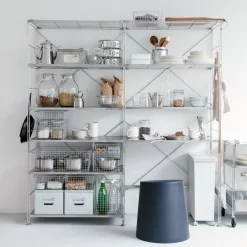 Étagères En Pin Et En Acier^Muji Montant additionnel en acier inoxydable ‐ Grand format