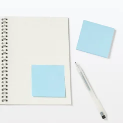 Fournitures De Bureau^Muji Notes adhésives unies carrées Bleu