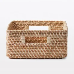 Rangements En Rotin^Muji Panier carré en rotin L35xP36xH16cm