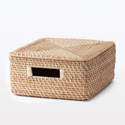 Rangements En Rotin^Muji Panier carré en rotin L35xP36xH16cm