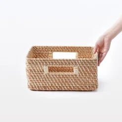 Rangements En Rotin^Muji Panier carré en rotin L35xP36xH16cm