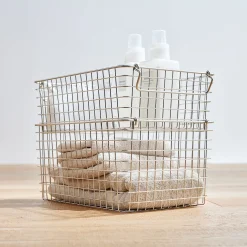 Rangements En Métal^Muji Panier en fil d'acier inoxydable L37X P26X H12cm