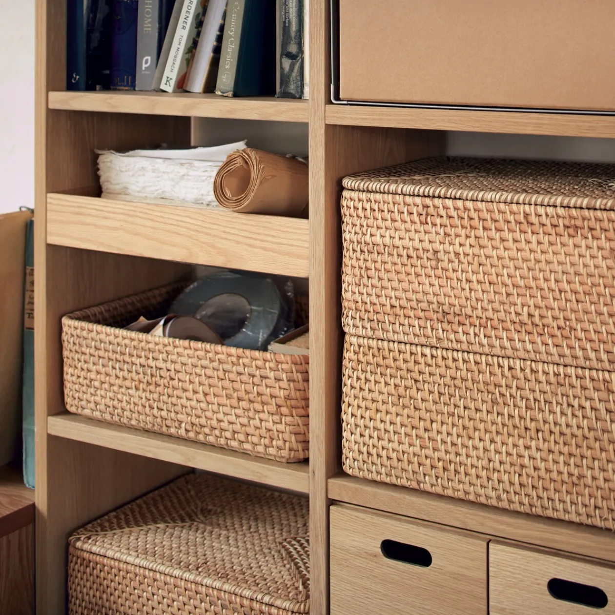 Rangements En Rotin^Muji Panier en rotin M 26x36x16cm