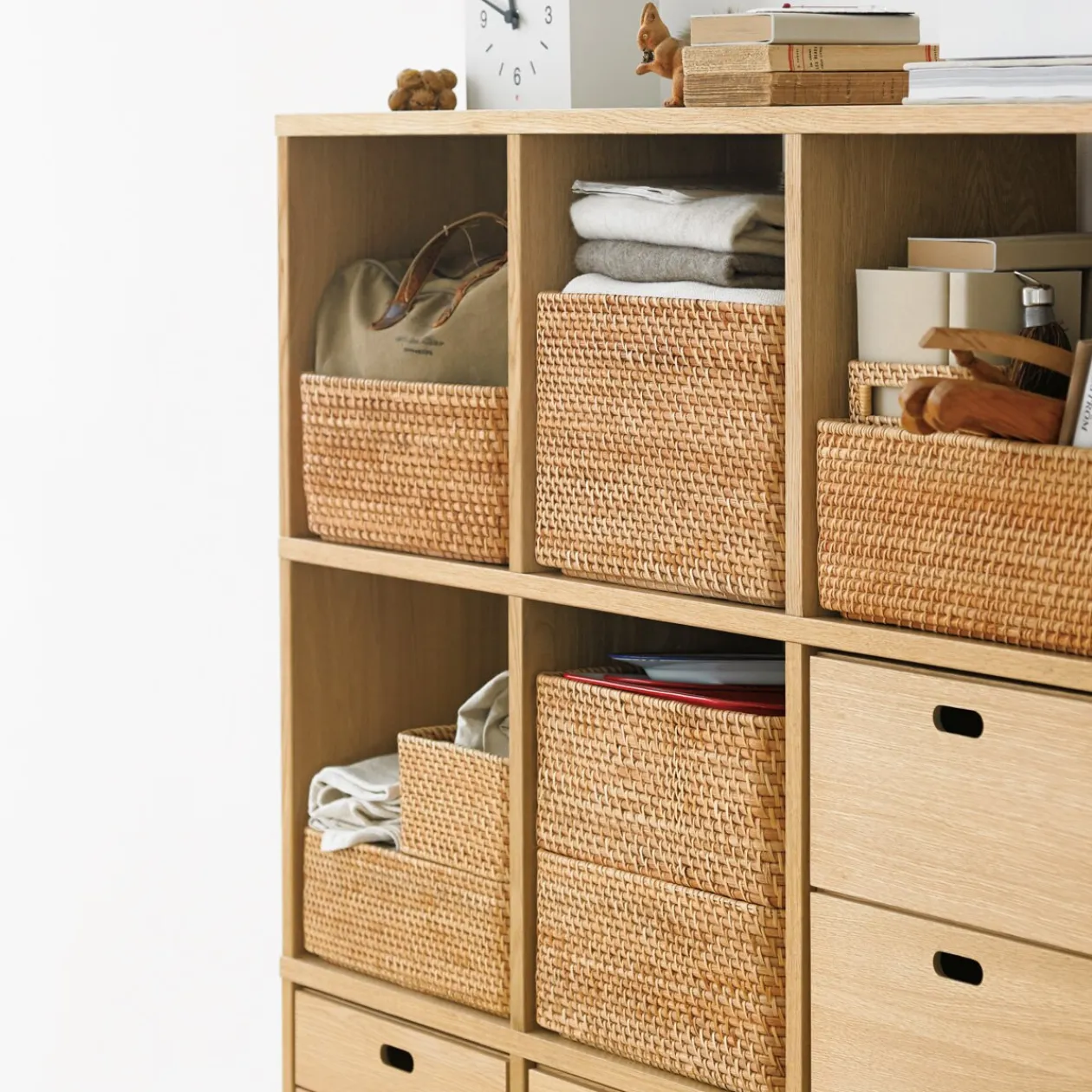 Rangements En Rotin^Muji Panier en rotin M 26x36x16cm