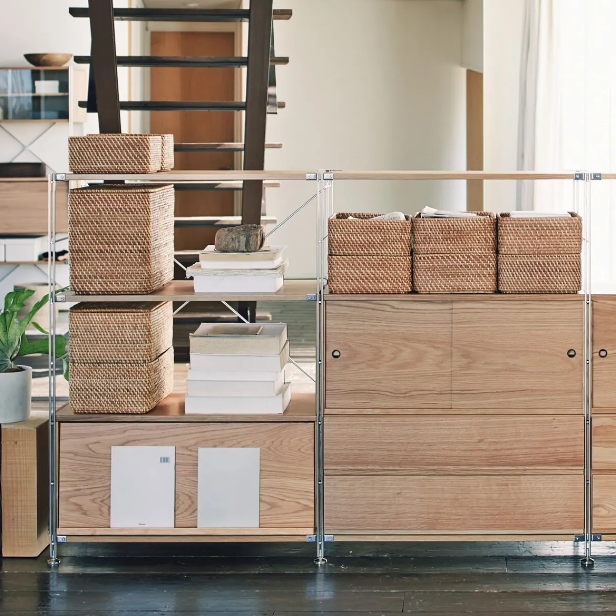 Rangements En Rotin^Muji Panier en rotin M 26x36x16cm