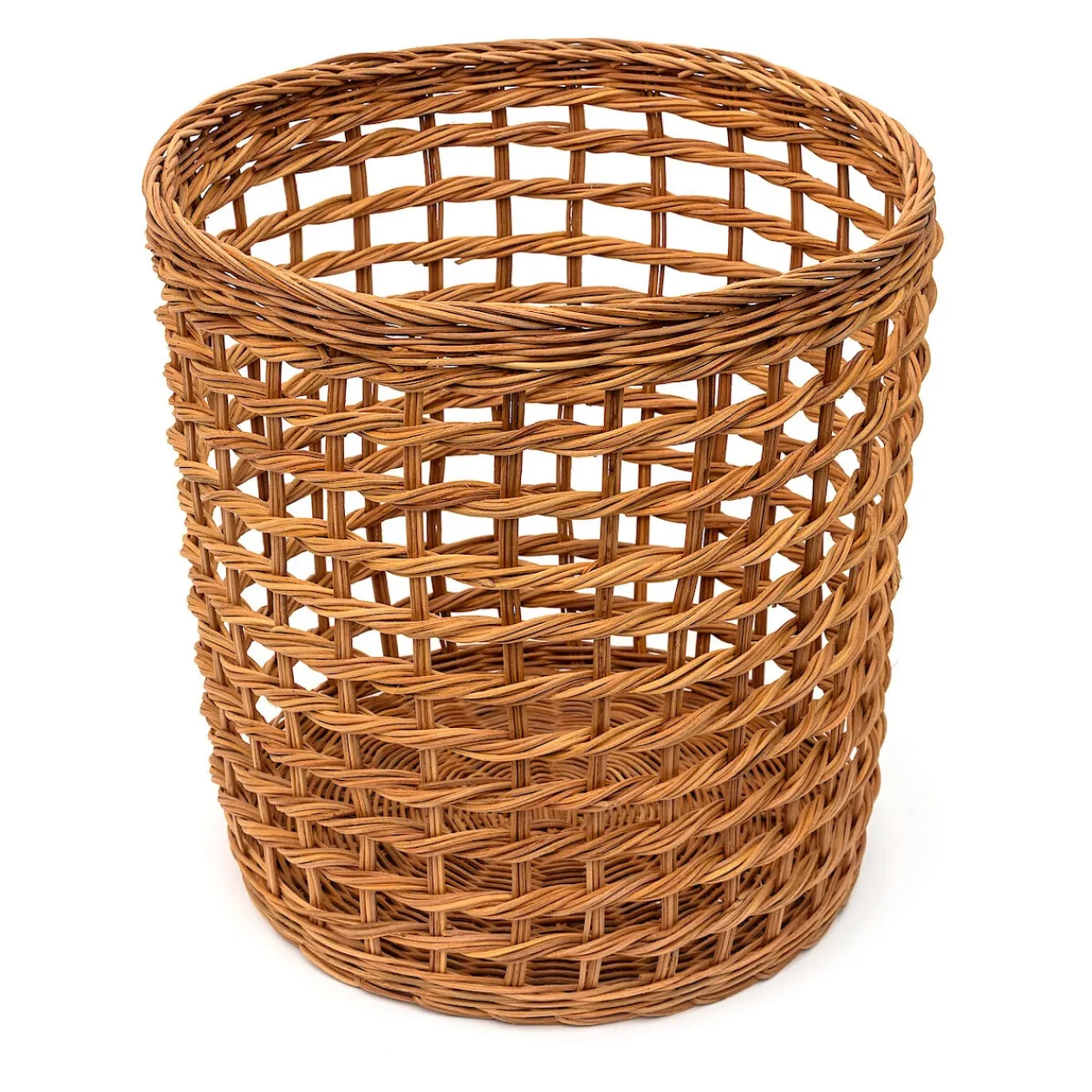 Rangements En Rotin^Muji Panier rond en rotin à tissage ouvert M