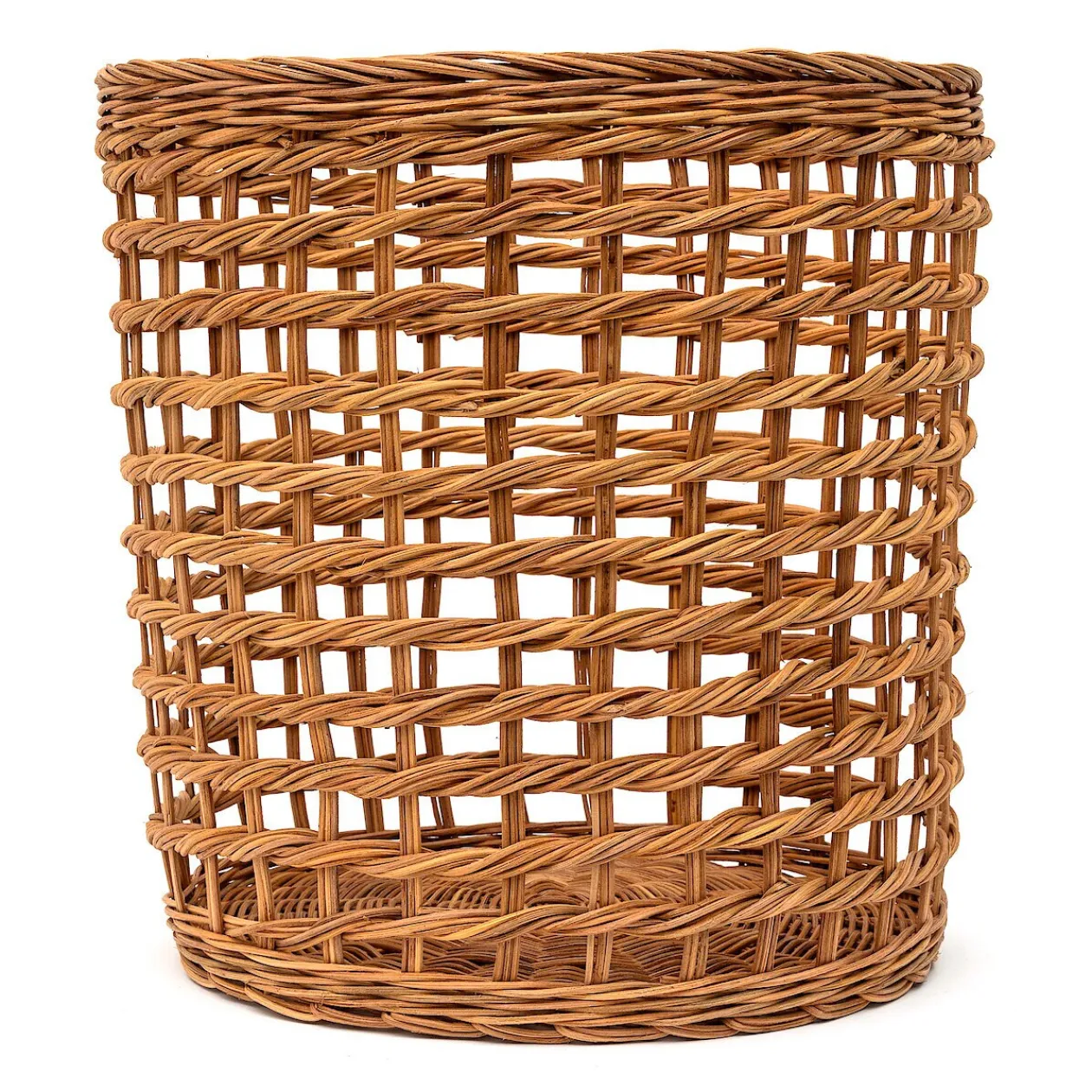 Rangements En Rotin^Muji Panier rond en rotin à tissage ouvert M