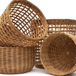 Rangements En Rotin^Muji Panier tissé en rotin ‐ rond, L