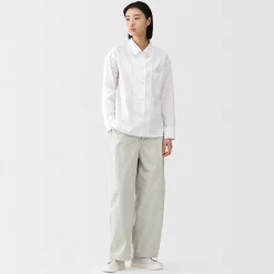 Pantalons, Jupes Et Shorts^Muji Pantalon à cordon de serrage en toile de coton léger pour femme