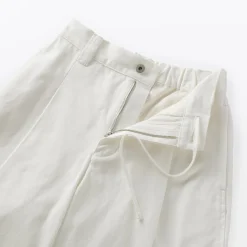 Pantalons, Jupes Et Shorts^Muji Pantalon à coupe cocon et à plis en toile de coton pour femme