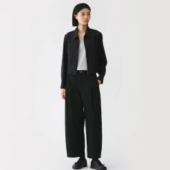 Pantalons, Jupes Et Shorts^Muji Pantalon à coupe cocon et à plis en toile de coton pour femme
