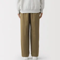 Pantalons Et Shorts^Muji Pantalon Chino à pinces en coton stretch coupe wide homme