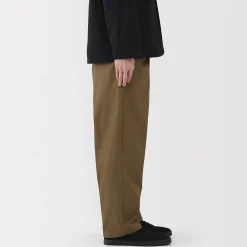 Pantalons Et Shorts^Muji Pantalon Chino à pinces en coton stretch coupe wide homme