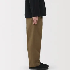 Pantalons Et Shorts^Muji Pantalon Chino à pinces en coton stretch coupe wide homme