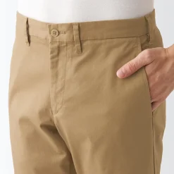 Pantalons Et Shorts^Muji Pantalon Chino en coton stretch coupe slim homme ‐ Longueur 82cm Beige