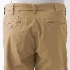 Pantalons Et Shorts^Muji Pantalon Chino en coton stretch coupe slim homme ‐ Longueur 82cm Beige