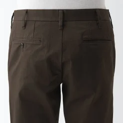 Pantalons Et Shorts^Muji Pantalon Chino en coton stretch coupe slim homme ‐ Longueur 82cm Beige