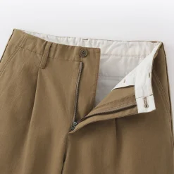 Pantalons, Jupes Et Shorts^Muji Pantalon chino long à pinces en coton coupe large pour femme
