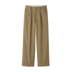 Pantalons, Jupes Et Shorts^Muji Pantalon chino long à pinces en coton coupe large pour femme