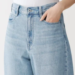 Pantalons, Jupes Et Shorts^Muji Pantalon coupe cocon en denim et kapok mélangé pour femme
