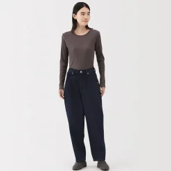 Pantalons, Jupes Et Shorts^Muji Pantalon coupe cocon en denim et kapok mélangé pour femme