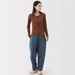 Pantalons, Jupes Et Shorts^Muji Pantalon coupe cocon en denim et kapok mélangé pour femme