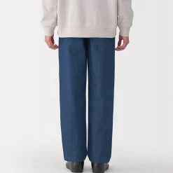 Pantalons Et Shorts^Muji Pantalon coupe confortable en denim lavé pour homme ‐ Indigo