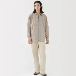 Pantalons Et Shorts^Muji Pantalon coupe confortable en denim lavé pour homme ‐ Naturel Blanc Brut