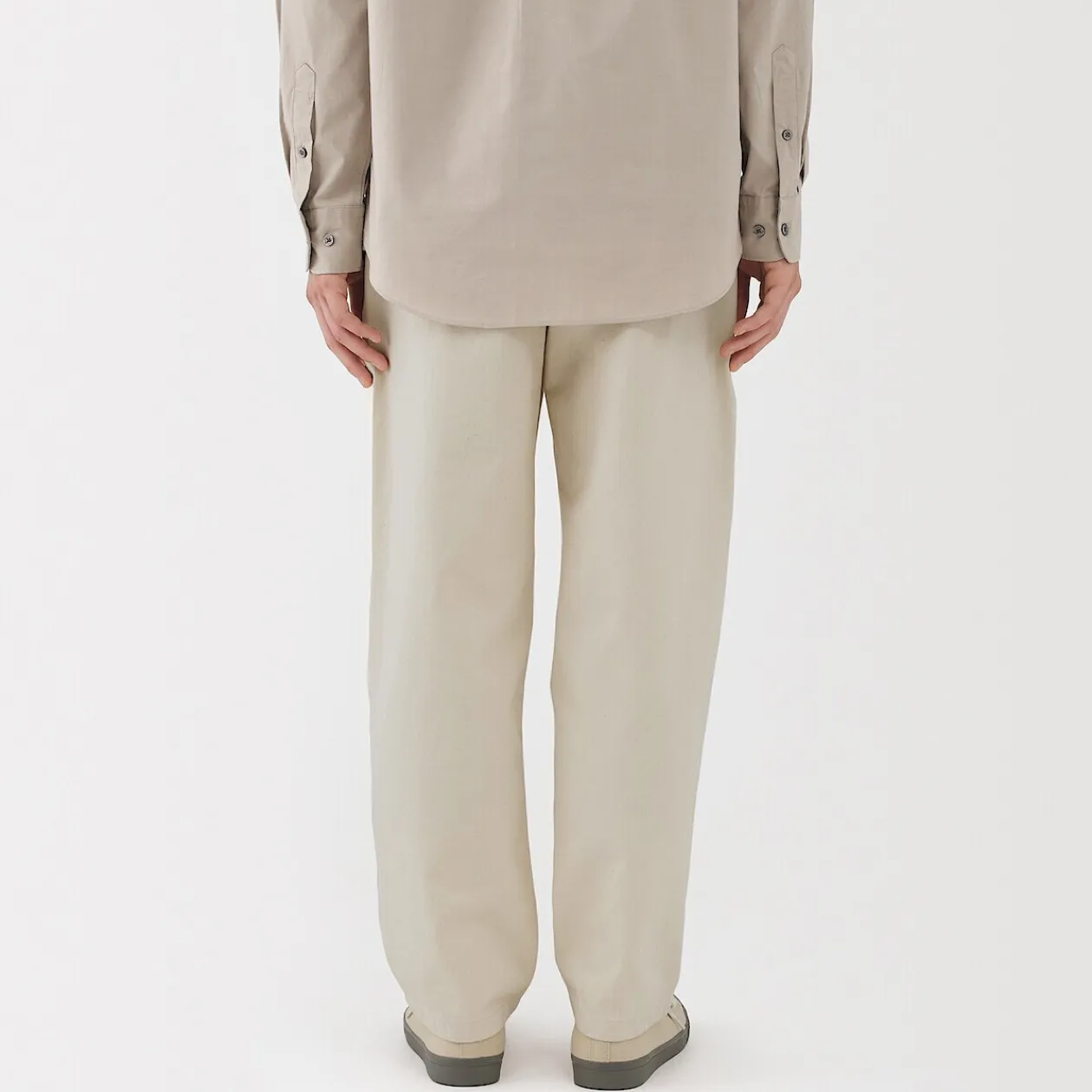 Pantalons Et Shorts^Muji Pantalon coupe confortable en denim lavé pour homme ‐ Naturel Blanc Brut