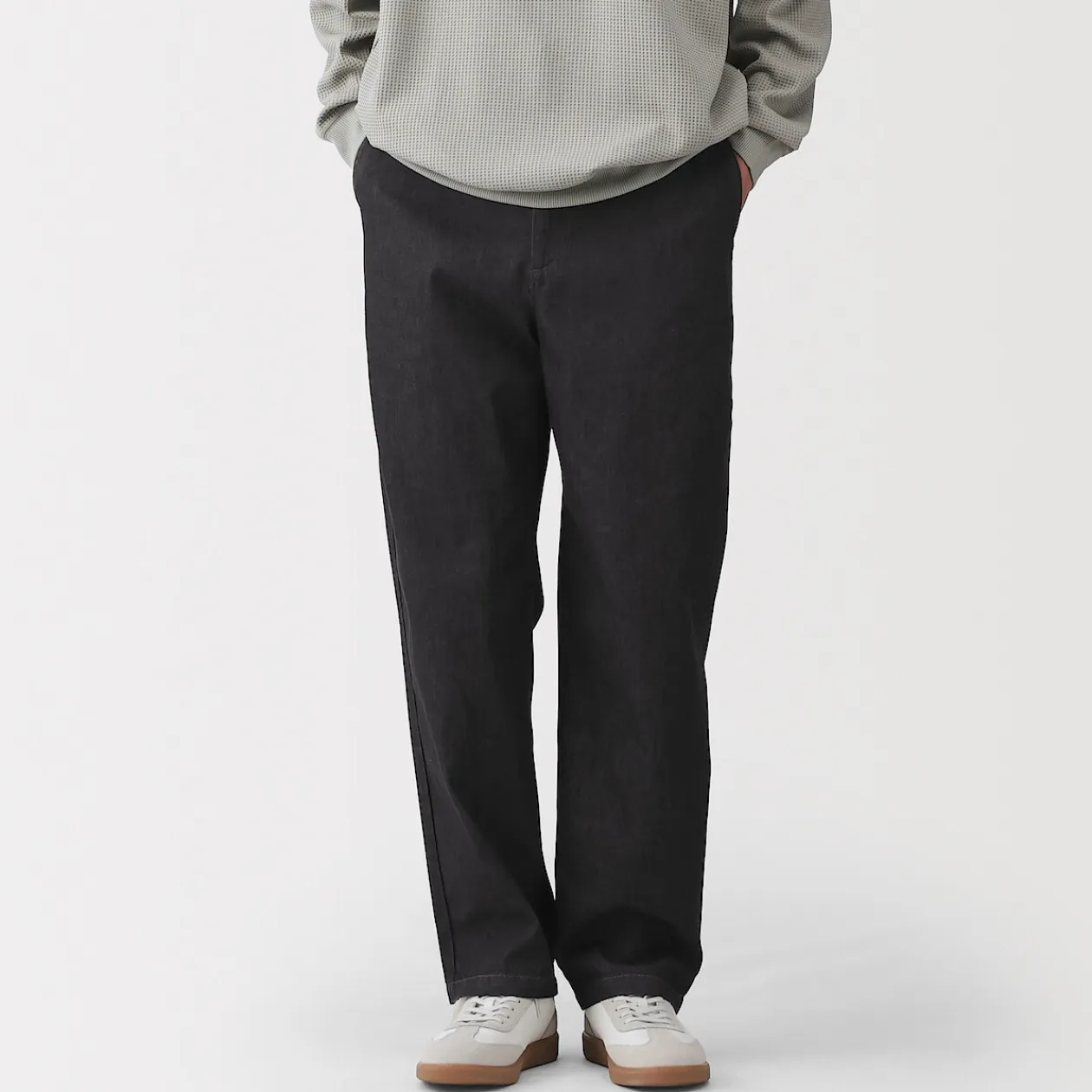 Pantalons Et Shorts^Muji Pantalon coupe confortable en denim lavé pour homme ‐ Noir