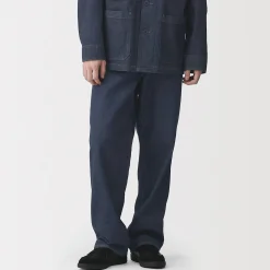 Pantalons Et Shorts^Muji Pantalon coupe large en denim et kapok mélangé pour homme