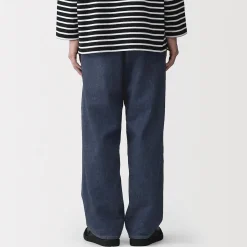 Pantalons Et Shorts^Muji Pantalon coupe large en denim et kapok mélangé pour homme