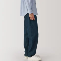 Pantalons Et Shorts^Muji Pantalon en denim en mélange de fibres Washi pour homme Bleu Marine Foncé