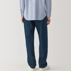 Pantalons Et Shorts^Muji Pantalon en denim en mélange de fibres Washi pour homme Bleu Marine Foncé