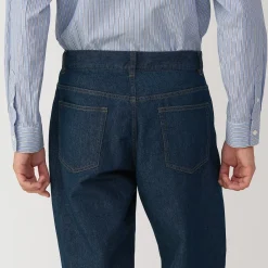 Pantalons Et Shorts^Muji Pantalon en denim en mélange de fibres Washi pour homme Bleu Marine Foncé