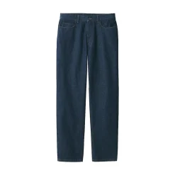 Pantalons Et Shorts^Muji Pantalon en denim en mélange de fibres Washi pour homme Bleu Marine Foncé