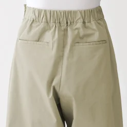 Pantalons, Jupes Et Shorts^Muji Pantalon fuselé à jambes larges en sergé de coton mélangé pour femme