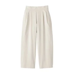 Pantalons, Jupes Et Shorts^Muji Pantalon fuselé à jambes larges en sergé de coton mélangé pour femme